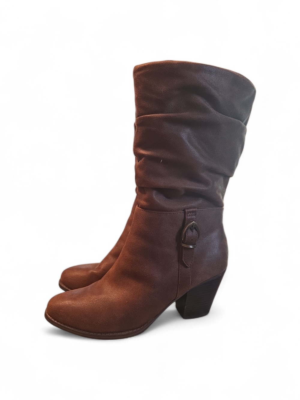 Baretraps Cheyenne Chocolate Brown Slouch Mid-Calf Boots Size 8.5